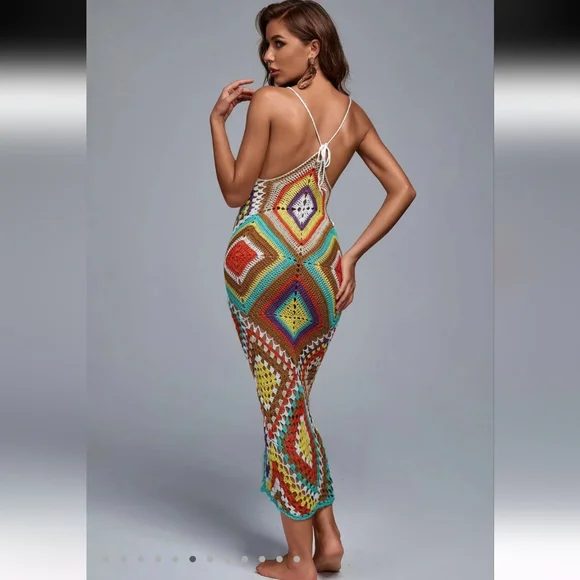 Bella Barnett Romo Weave Maxi Dress New Medium - Picture 6 of 12